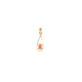 14k Yellow Gold 0.20ctw Garnet Drop Pendant