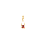 14k Yellow Gold 0.20ctw Garnet Drop Pendant