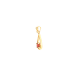 14k Yellow Gold 0.20ctw Garnet Drop Pendant
