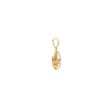 14k Yellow Gold 0.18ctw Garnet Halo Pendant