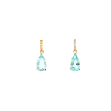 14k Yellow Gold 1.95ctw Drop Aquamarine Earrings