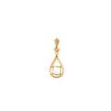 14k Yellow Gold 0.40ctw Aquamarine Drop Pendant