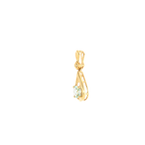 14k Yellow Gold 0.40ctw Aquamarine Drop Pendant