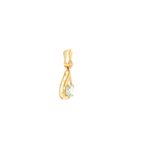 14k Yellow Gold 0.40ctw Aquamarine Drop Pendant