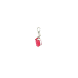 14k White Gold 0.86ctw Ruby Solitaire Pendant