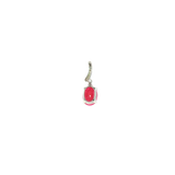 14k White Gold 0.86ctw Ruby Solitaire Pendant
