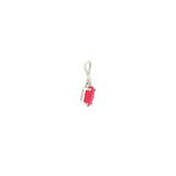 14k White Gold 0.86ctw Ruby Solitaire Pendant