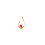 14k Yellow Gold 0.31ctw Ruby Free Form Pendant