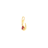 14k Yellow Gold 0.31ctw Ruby Free Form Pendant