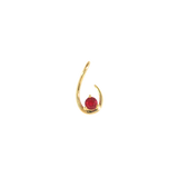 14k Yellow Gold 0.31ctw Ruby Free Form Pendant