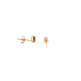 14k Yellow Gold 0.45ctw Stud Garnet Earrings