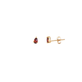 14k Yellow Gold 0.45ctw Stud Garnet Earrings
