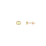 14k Yellow Gold 0.40ctw Bezel Opal Earrings