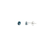 14k White Gold 0.78ctw Stud Blue Topaz Earrings