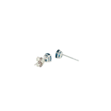 14k White Gold 0.78ctw Stud Blue Topaz Earrings