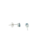 14k White Gold 0.78ctw Stud Blue Topaz Earrings