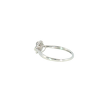 10k White Gold 0.05 ctw Nature Inspired Women's Diamond Ring
