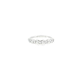 14k White Gold 0.12 ctw Geometric Women's Diamond Ring