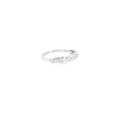 14k White Gold 0.12 ctw Geometric Women's Diamond Ring