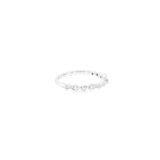 14k White Gold 0.08 ctw Geometric Women's Diamond Ring