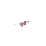 14k White Gold 1.18ctw Stud Alexandrite Earrings