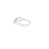 Sterling Silver 0.01 ctw Infinity Diamond Ring
