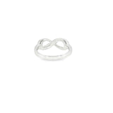 Sterling Silver 0.01 ctw Infinity Diamond Ring