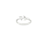 Sterling Silver 0.01 ctw Nature Inspired Diamond Ring