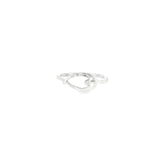 Sterling Silver 0.01 ctw Curved Diamond Ring