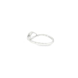Sterling Silver 0.01 ctw Curved Diamond Ring
