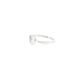 Sterling Silver 0.01 ctw Curved Diamond Ring