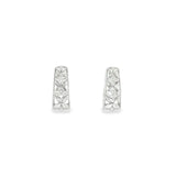Sterling Silver 0.04 ctw Small Hoop Diamond Earrings