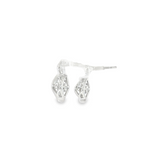 Sterling Silver 0.05 ctw Drop Diamond Earrings