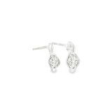 Sterling Silver 0.05 ctw Drop Diamond Earrings