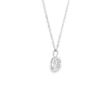 Sterling Silver 0.05 ctw Heart Diamond Pendant
