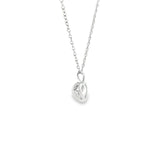 Sterling Silver 0.05 ctw Heart Diamond Pendant
