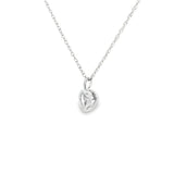 Sterling Silver 0.05 ctw Heart Diamond Pendant