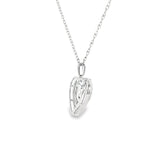 Sterling Silver 0.03 ctw Heart Diamond Pendant