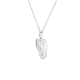 Sterling Silver 0.03 ctw Heart Diamond Pendant