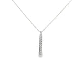 Sterling Silver 0.10 ctw Bar Diamond Pendant