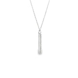 Sterling Silver 0.10 ctw Bar Diamond Pendant