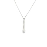 Sterling Silver 0.10 ctw Bar Diamond Pendant