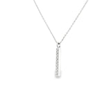 Sterling Silver 0.10 ctw Bar Diamond Pendant