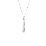 Sterling Silver 0.10 ctw Bar Diamond Pendant