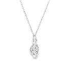 Sterling Silver 0.08 ctw Free Form Diamond Pendant