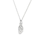 Sterling Silver 0.08 ctw Free Form Diamond Pendant