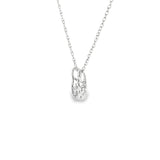 Sterling Silver 0.10 ctw Free Form Diamond Pendant