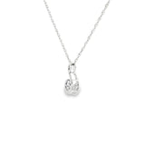 Sterling Silver 0.05 ctw Free Form Diamond Pendant