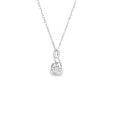 Sterling Silver 0.05 ctw Free Form Diamond Pendant