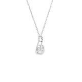 Sterling Silver 0.05 ctw Free Form Diamond Pendant